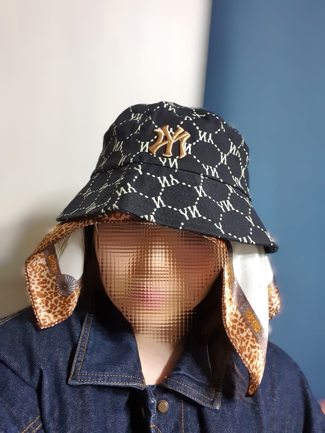 블랙 샴페인골드 레터링 벙거지 모자 버킷햇 상품이미지10