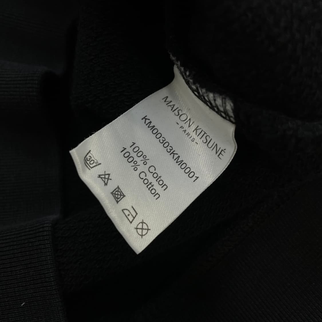 메종키츠네 더블 모노크롬 폭스 헤드 맨투맨 블랙 상품이미지5
