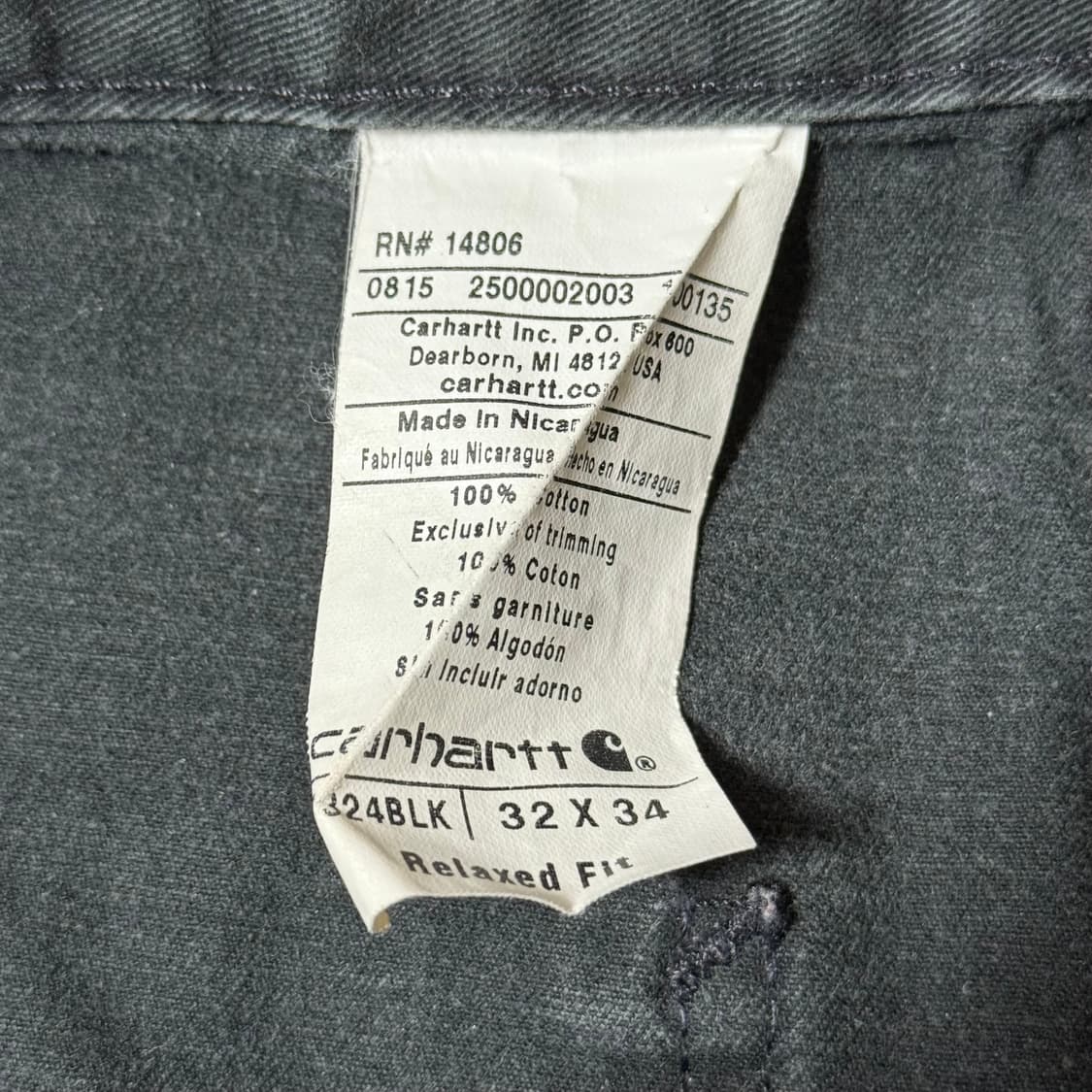 칼하트 워싱 카고팬츠 32x34 상품이미지6