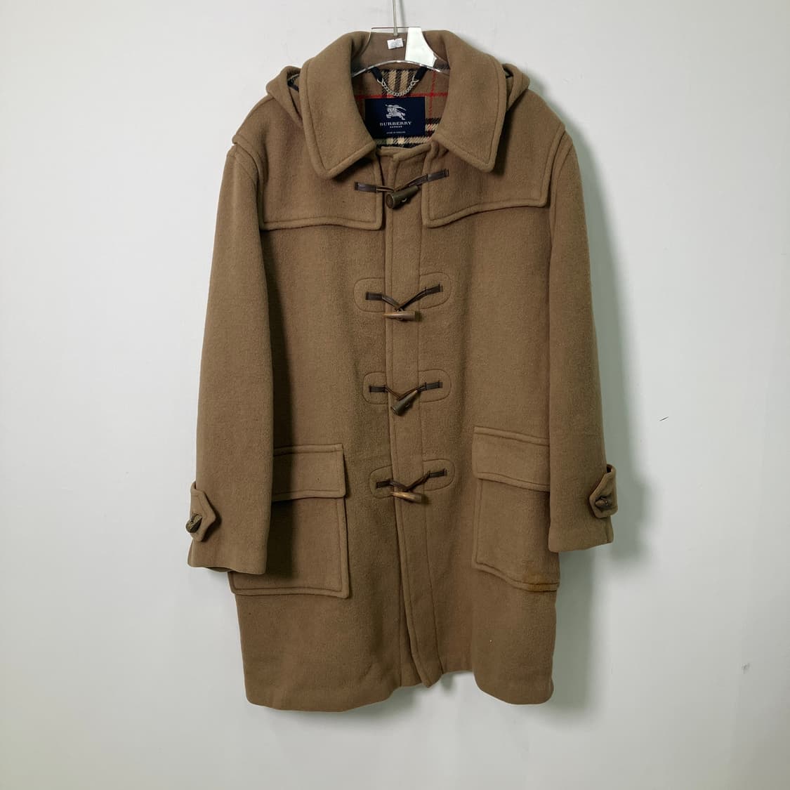 버버리 런던 카멜 울 더플 코트 상품이미지1