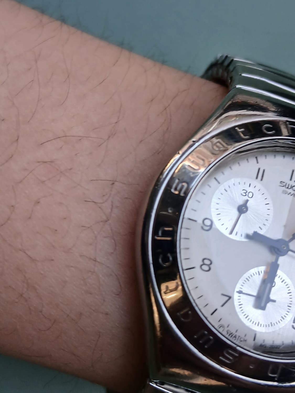 90s 빈티지 스와치 아이러니 크로노 쿼츠시계 상품이미지4