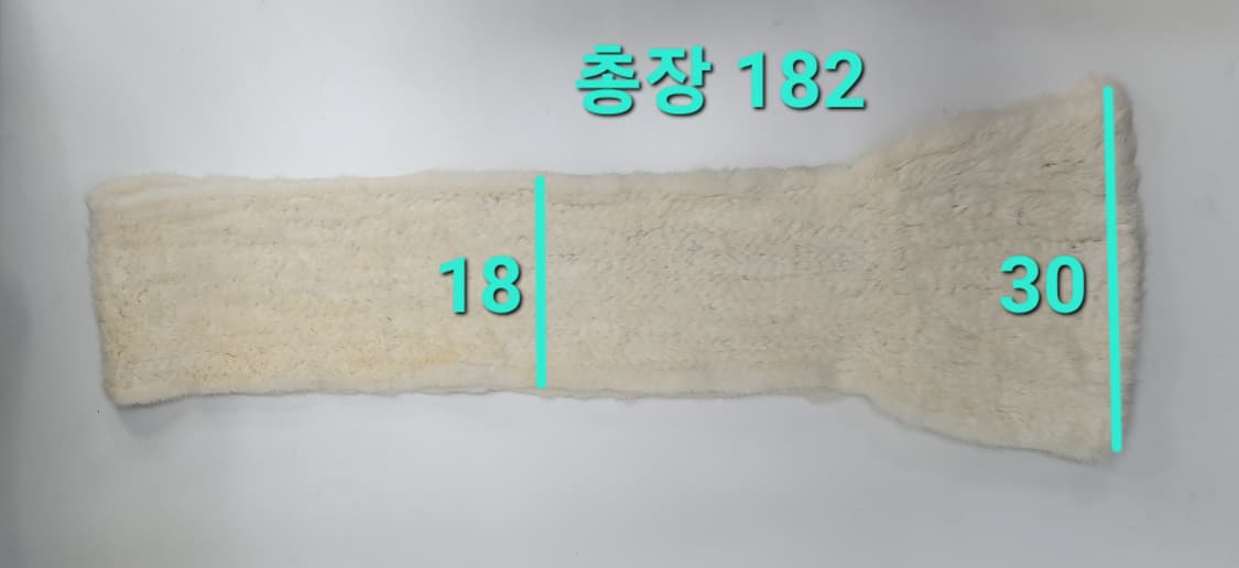 진도 끌레베 밍크 머플러 / 폭 18/30  총장 182 아이보리
 상품이미지8