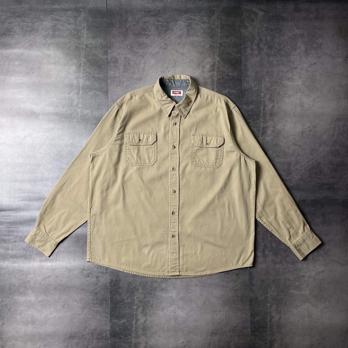 WRANGLER 랭글러 빈티지 베이지 코튼셔츠 A00422 상품이미지1