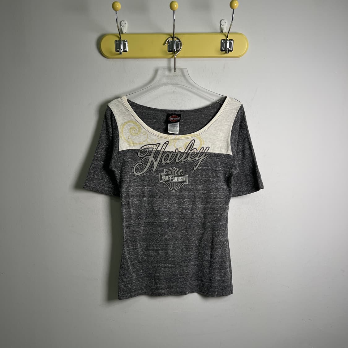 할리데이비슨 빈티지 그레이 반팔 티셔츠 M 상품이미지1