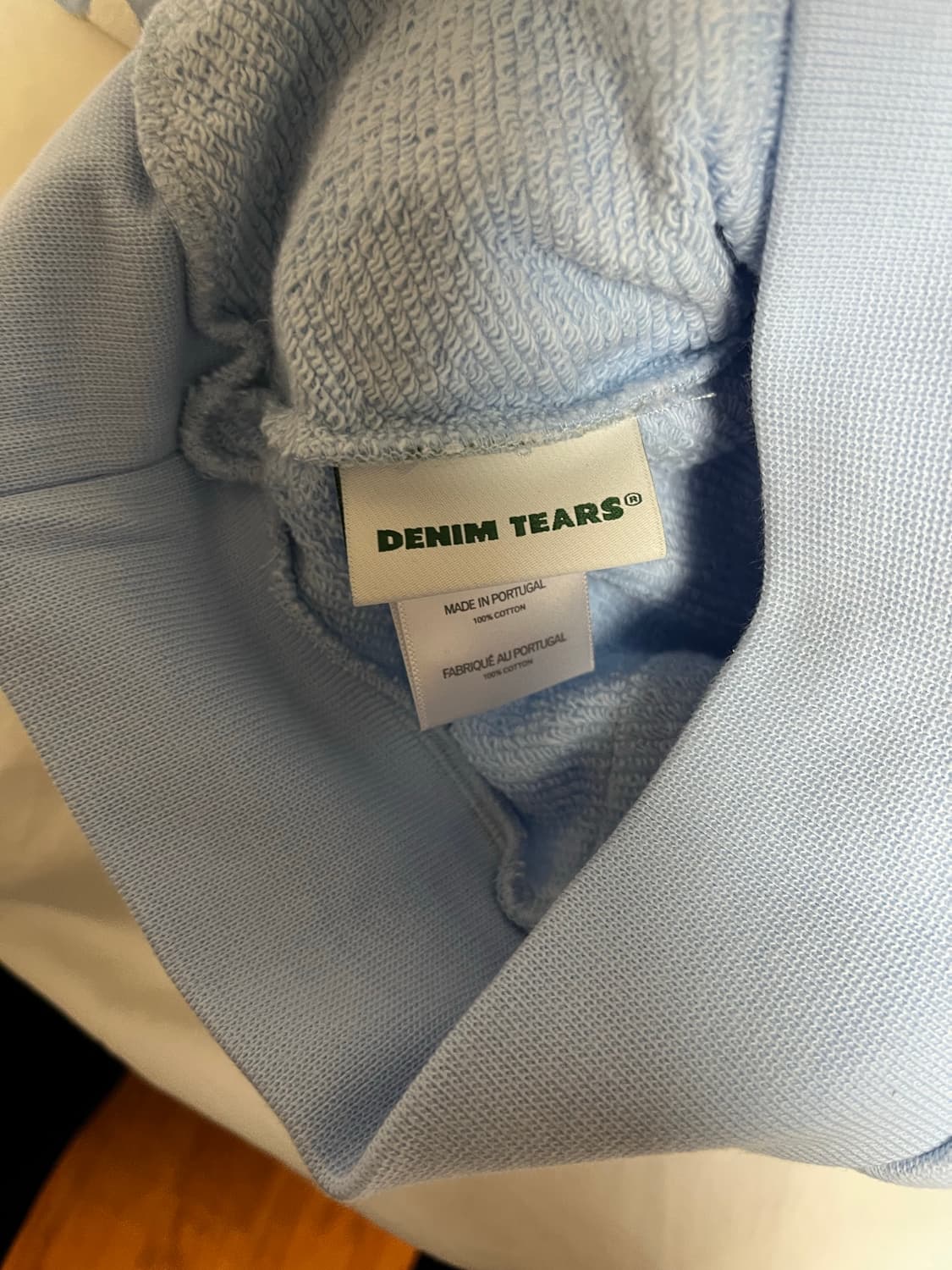 데님티어스 하늘색 후드티 상품이미지4