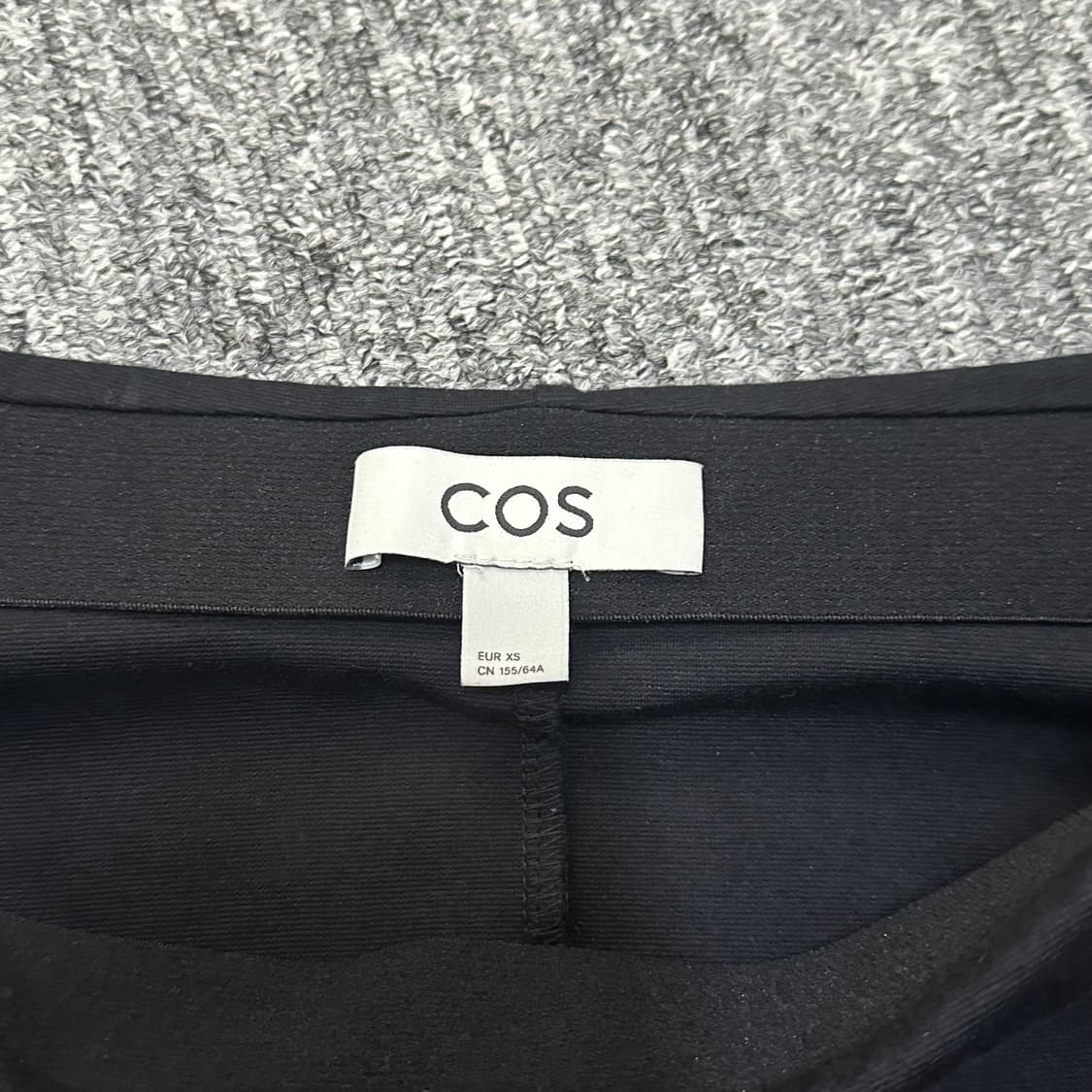 Cos 코스 라운드 코튼 미디 스커트 치마 블랙 상품이미지5