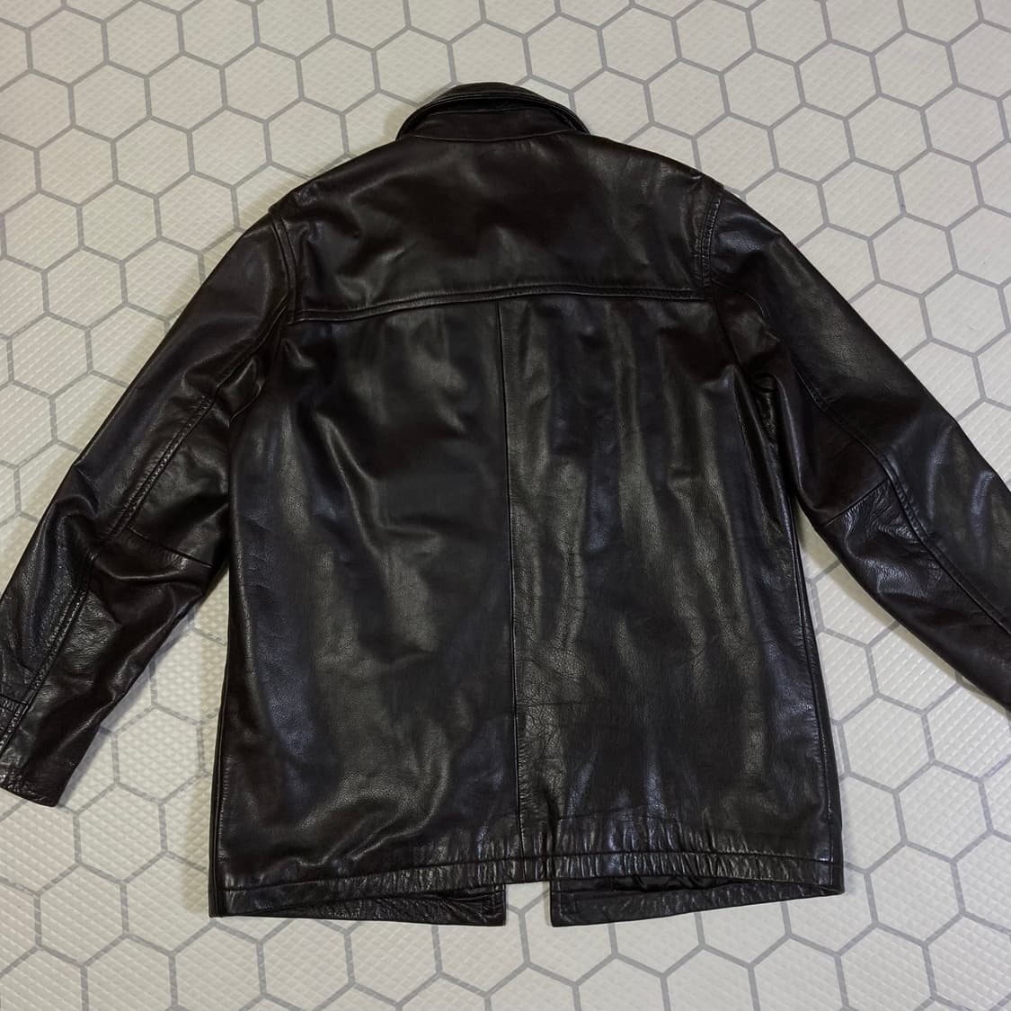 (M) 00s 갭 레더 카코트 다크 브라운 올드갭 상품이미지10