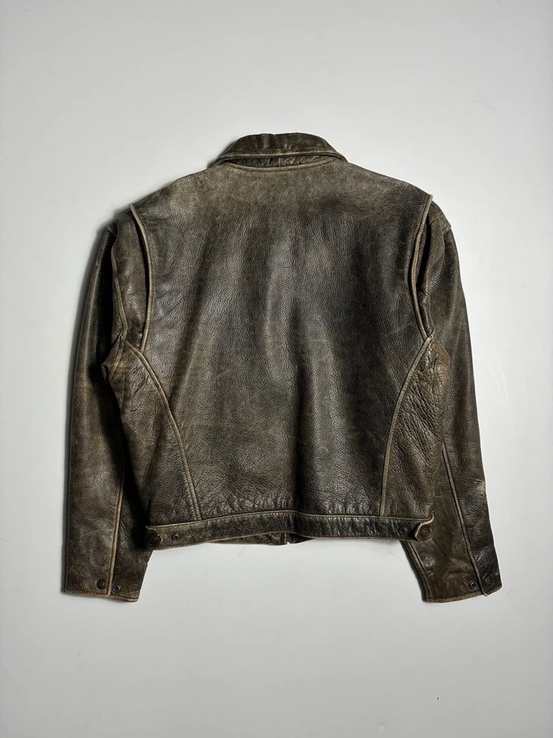 Selected Japanese 브라운 레더 블루종 자켓 R1993 상품이미지5