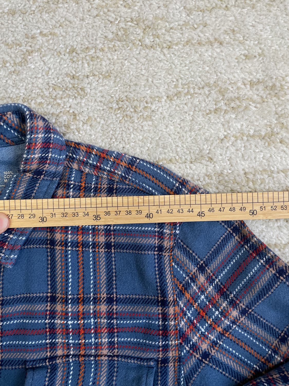 [L] 00s 갭 GAP 플란넬 블루 패턴 셔츠 상품이미지5