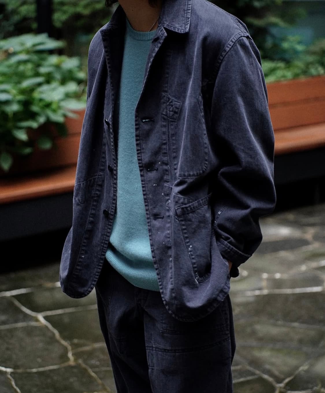 오베르쥬 auberge BRO 자켓 네이비 40 상품이미지5