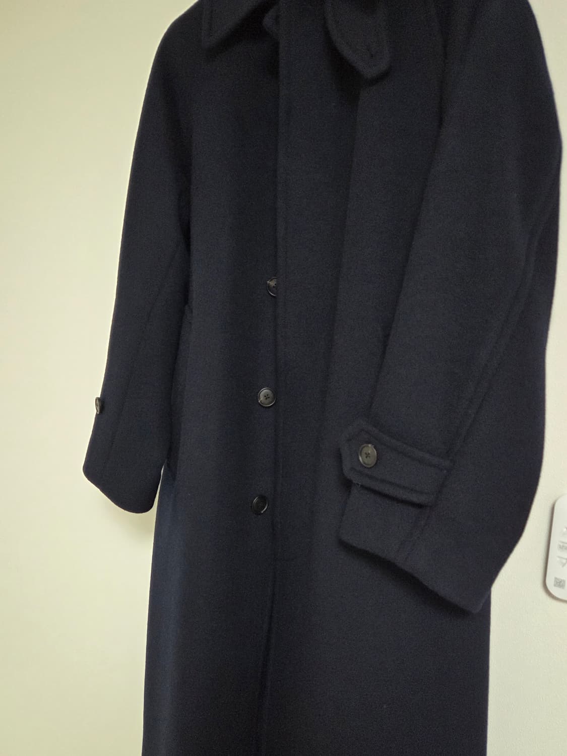 헤지스 his 울 캐시미어 발마칸 코트 (네이비/ xs) 상품이미지6