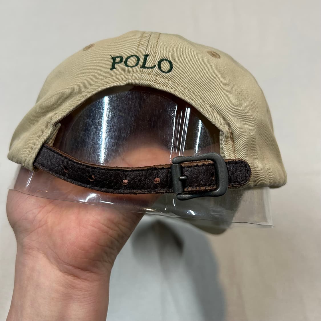 폴로 랄프로렌 베이지 볼캡 모자 가죽스트랩 정품 상품이미지6