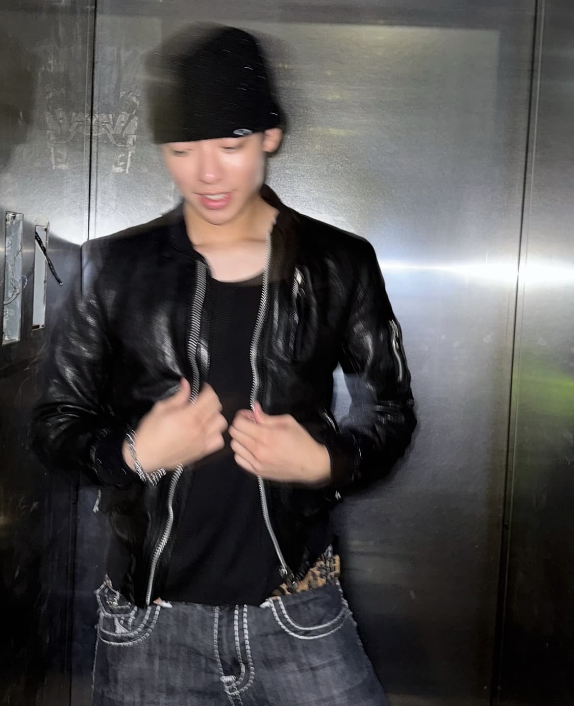 광희시장 웨스턴 레더 자켓 블루종 L 상품이미지1