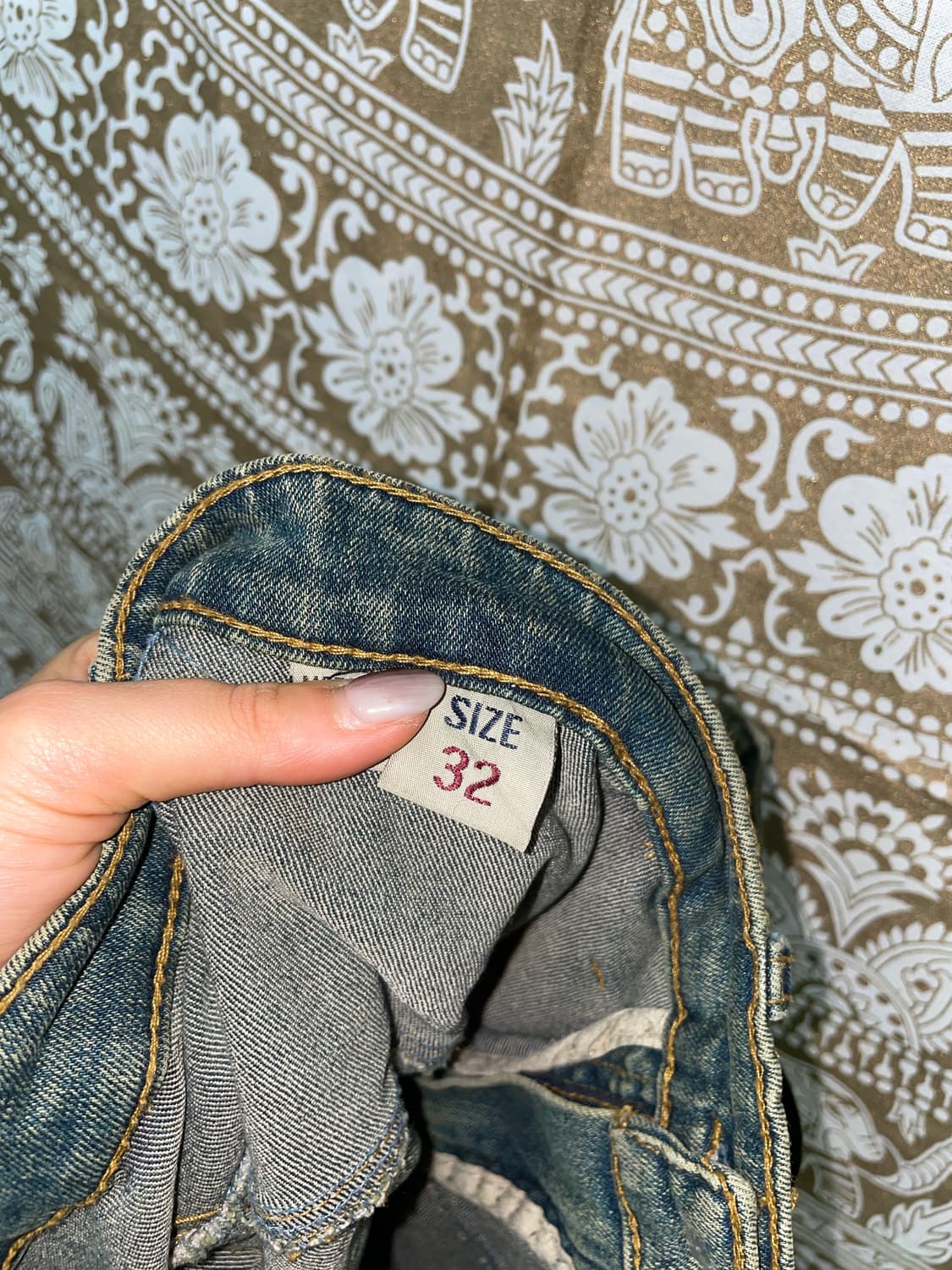 빈티지 여성 벨티드 데님 스커트  상품이미지5