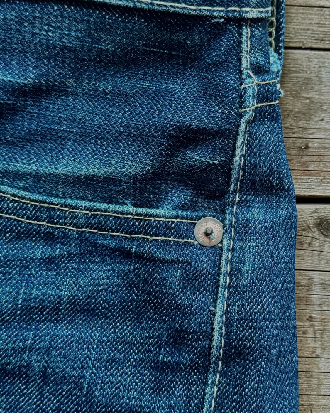 RRL 리미티드 에디션 5포켓 셀비지 데님 팬츠 made in usa 상품이미지6