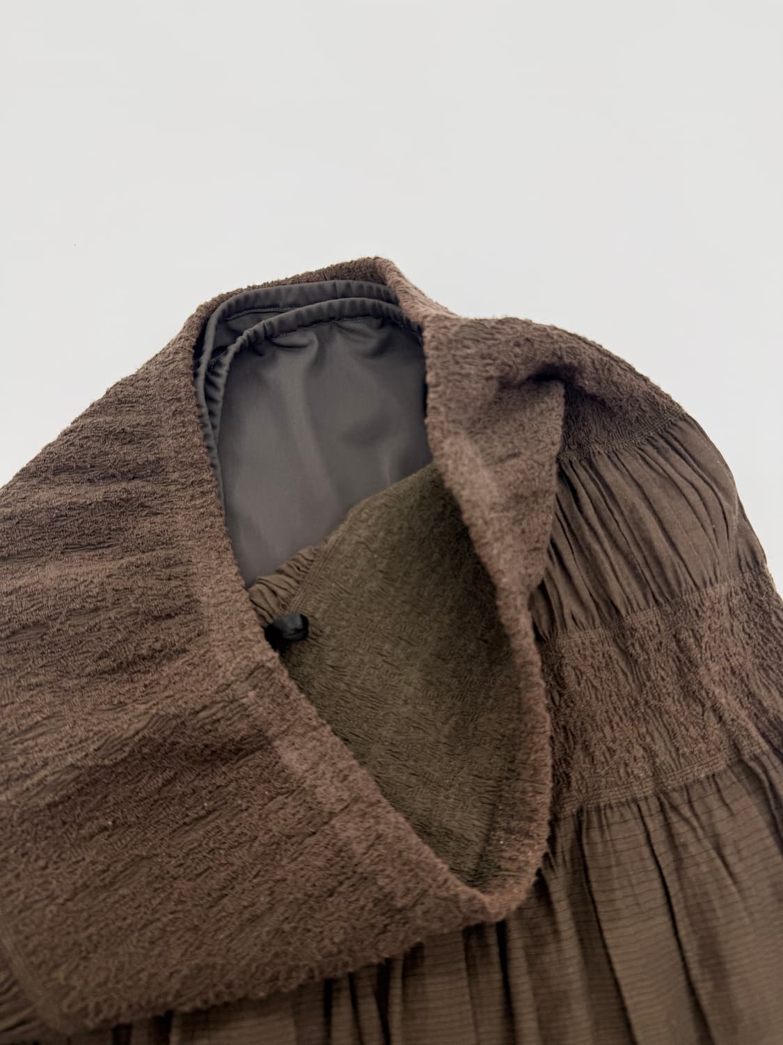 빈티지 브라운 레이스 플레어 미디 스커트 상품이미지3