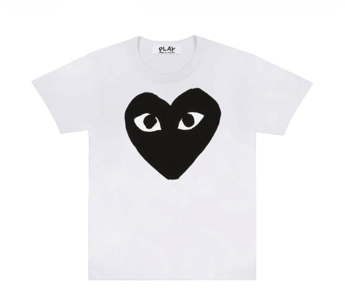 꼼데가르송 블랙 하트 티셔츠 2XL 상품이미지1