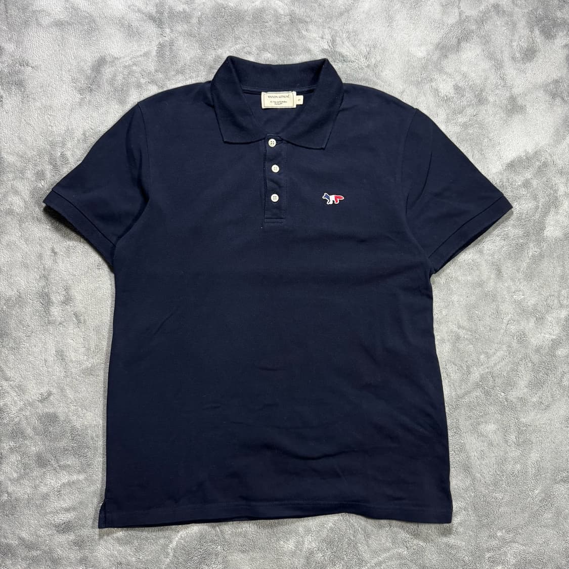 메종키츠네 네이비 폭스 반팔 폴로티 상품이미지1