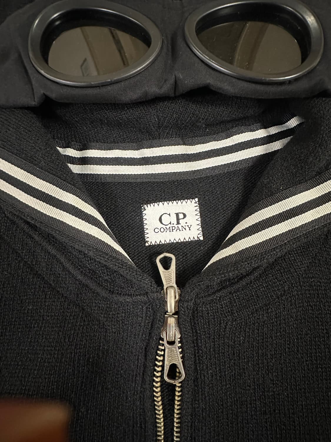 CP컴퍼니 니트 고글 투웨이 후드집업 상품이미지2