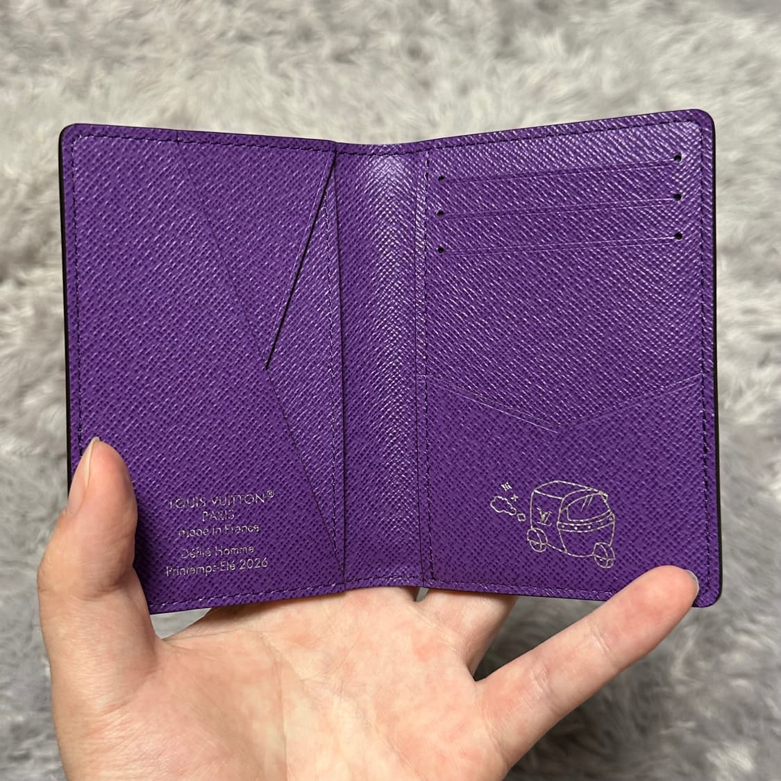 [미사용/새상품] 루이비통 이클립스 피그먼트 오거나이저 카드지갑 퍼플 상품이미지3