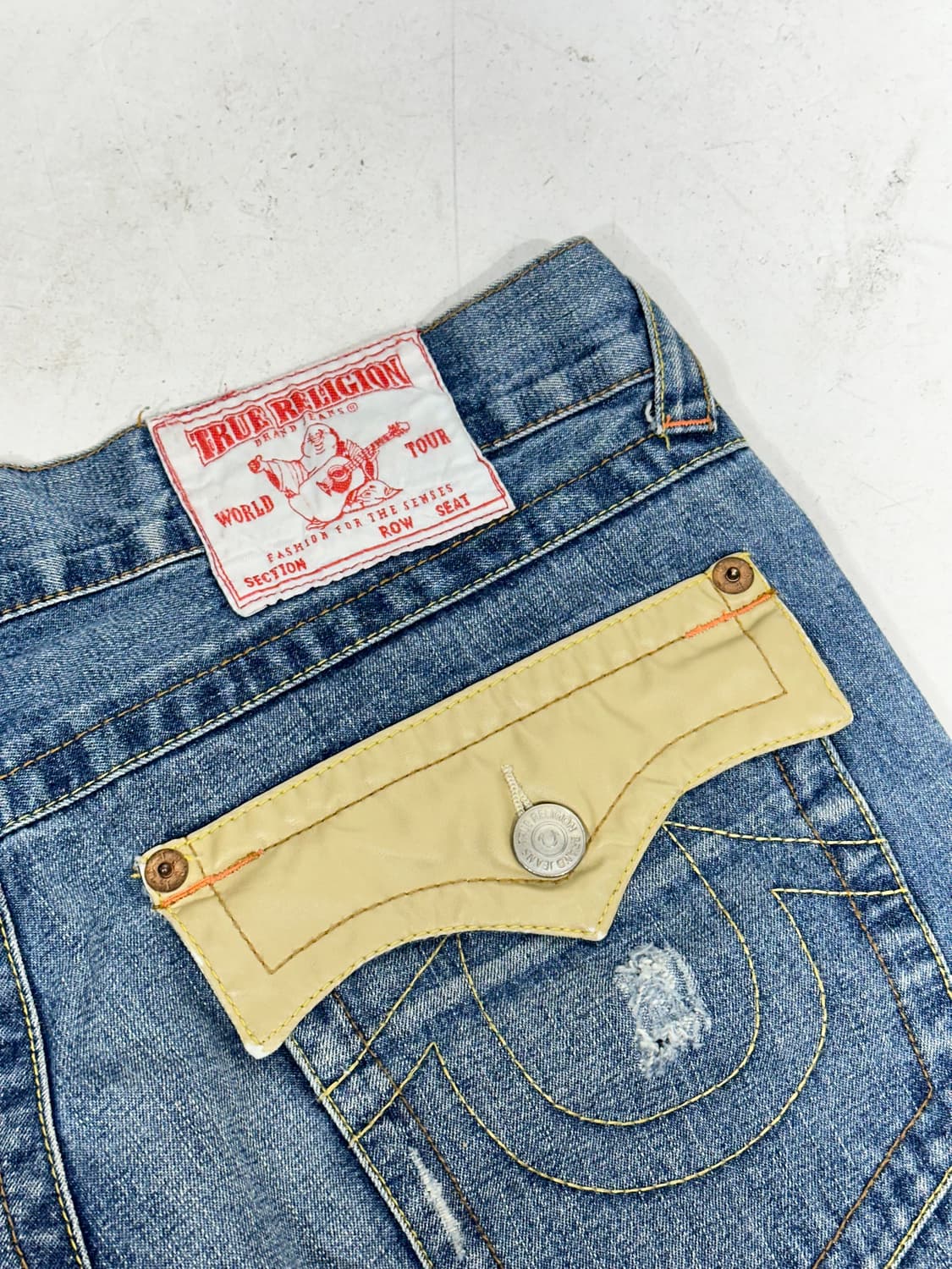 트루 릴리전 중청 대대장 포켓 포인트 버뮤다 데님 카고 반바지 34 상품이미지6