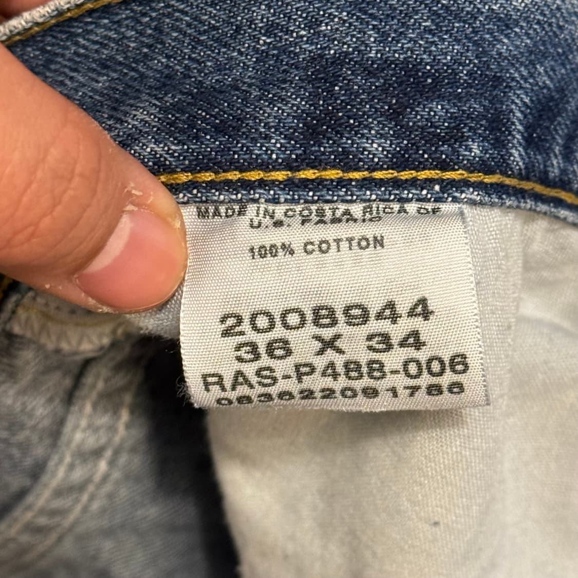 Lee 90s 데님팬츠 200 애시드 워싱 (34) 상품이미지7