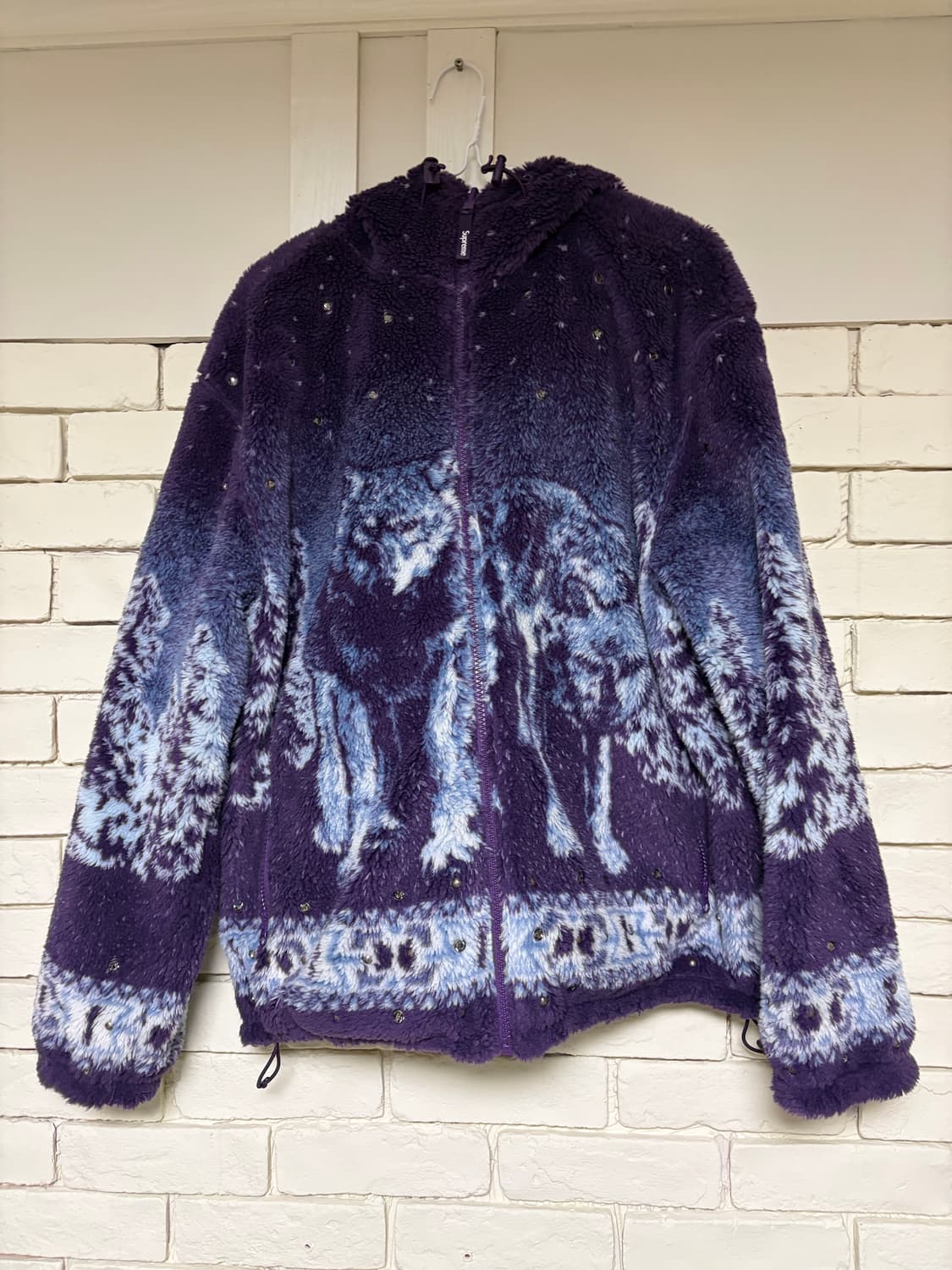 슈프림 x B.B 사이먼 리버시블 후드 플리스 자켓 퍼플 팝니다 상품이미지2