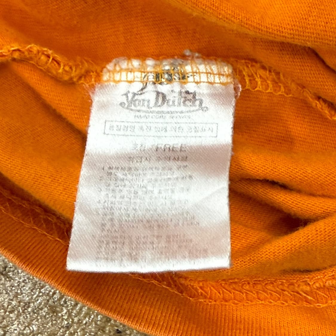본더치 오렌지 빈티지 링거 반팔티셔츠 상품이미지5