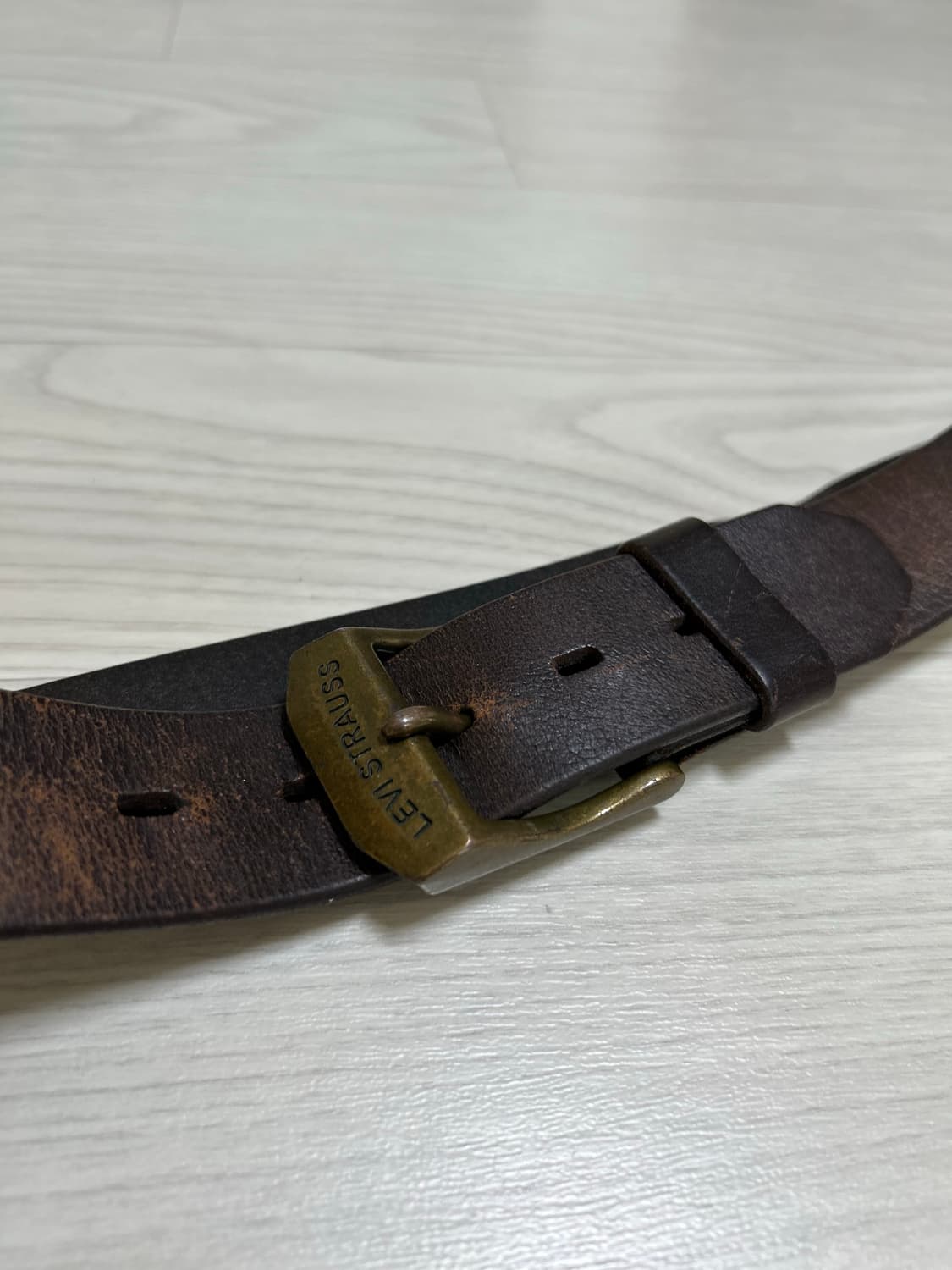 [34-36] 빈티지 리바이스 레더벨트 상품이미지5