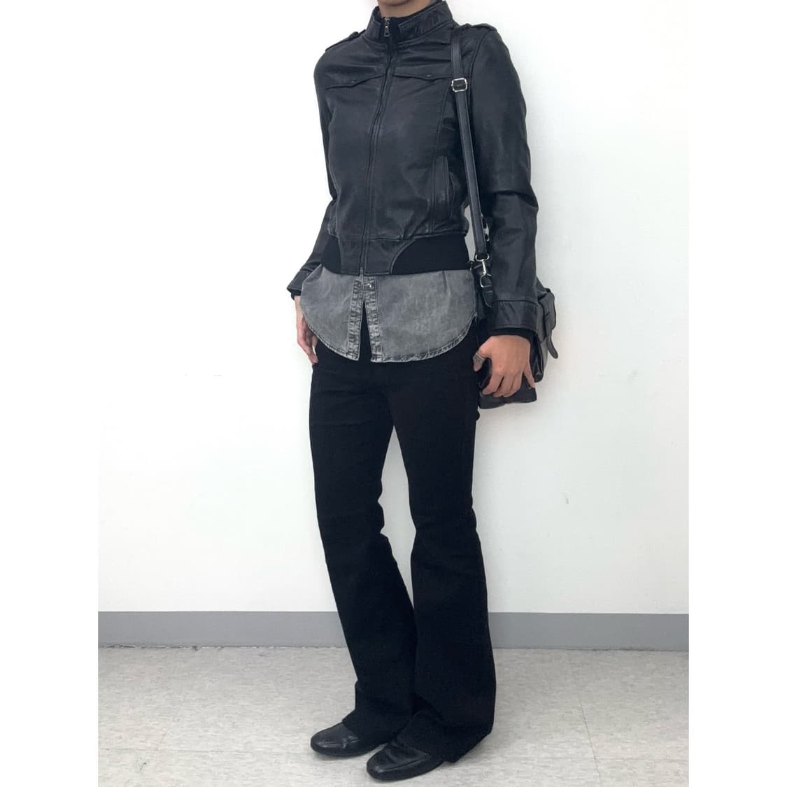 빈티지 블랙 이태리 리얼 레더 가죽 자켓 상품이미지4