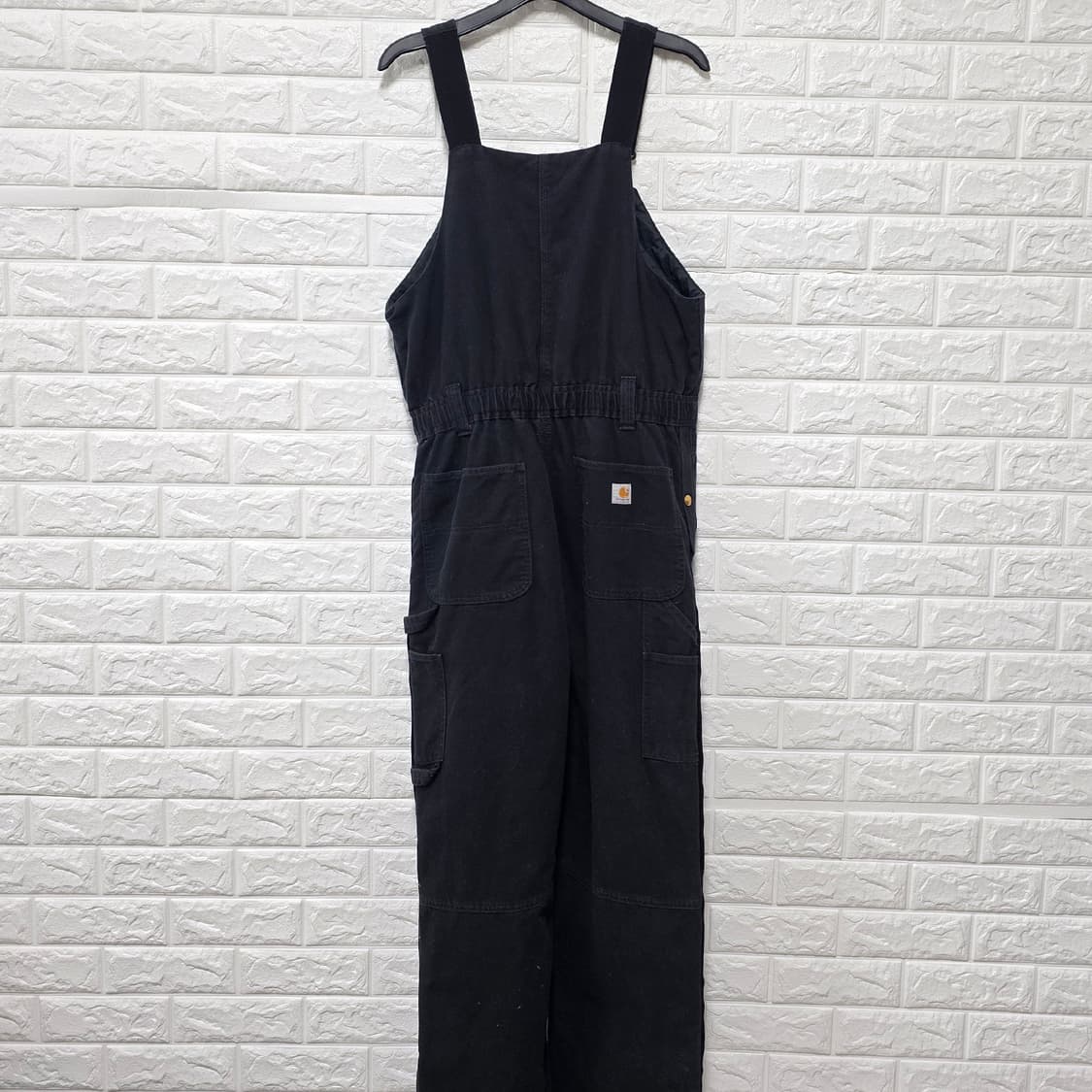 택포// 칼하트 오버롤 블랙 멜빵바지 L 상품이미지4