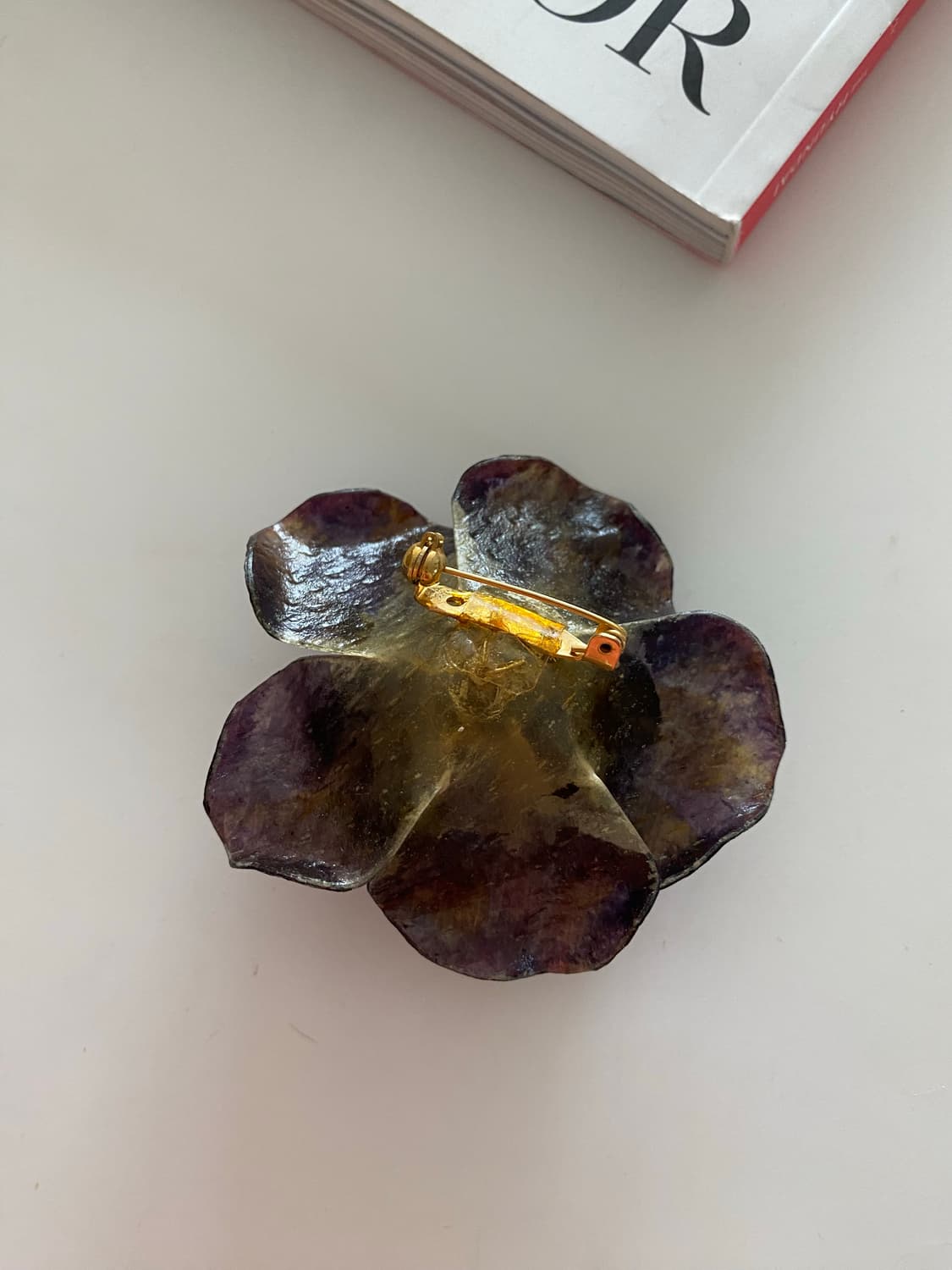 빈티지 가죽 플라워 브로치 상품이미지4