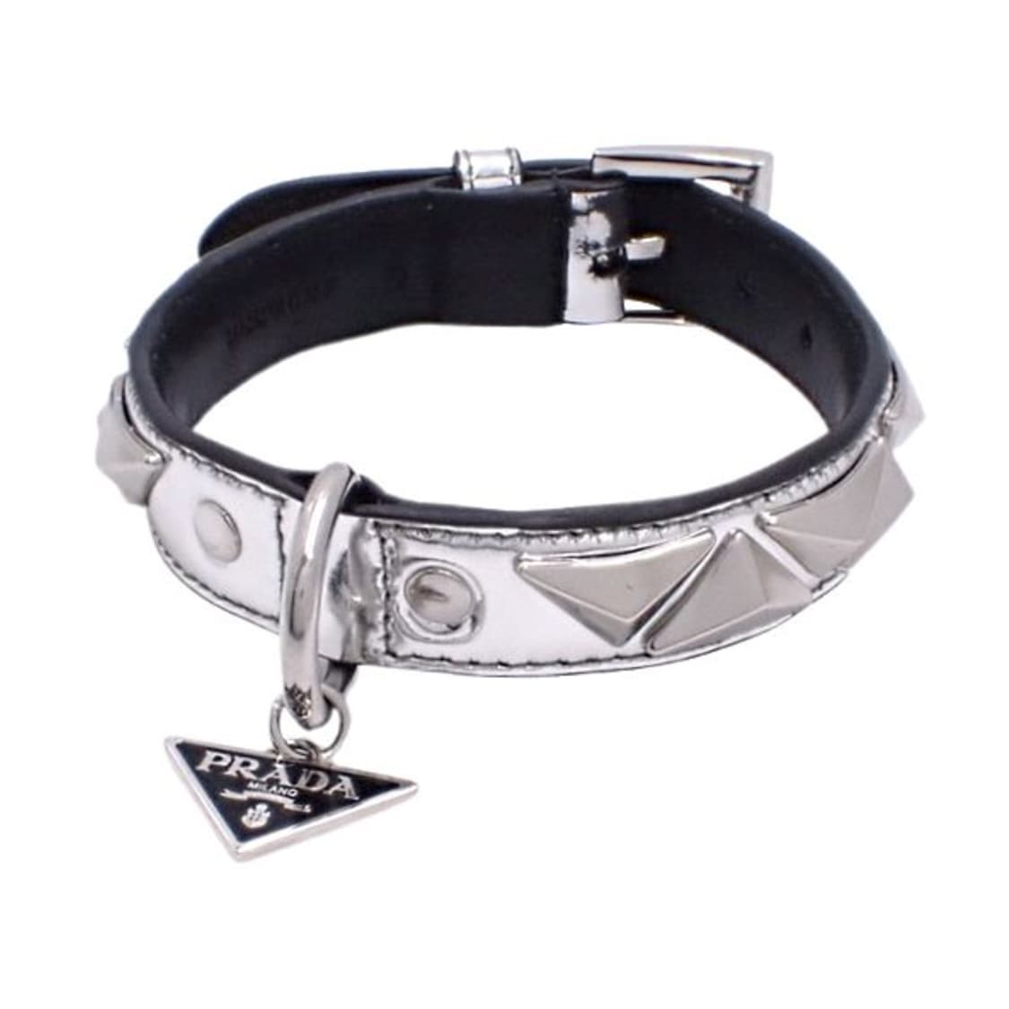 새상품 프라다 강아지 목줄 목걸이 스터드 실버 상품이미지1