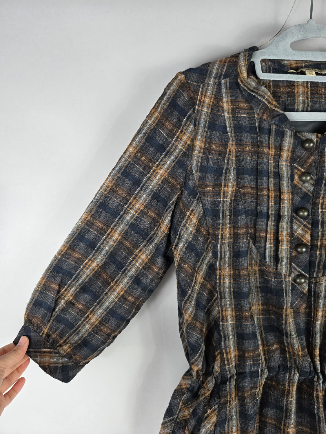 [무료배송]써스데이아일랜드 S 여성 8부소매 체크 원피스 상품이미지3