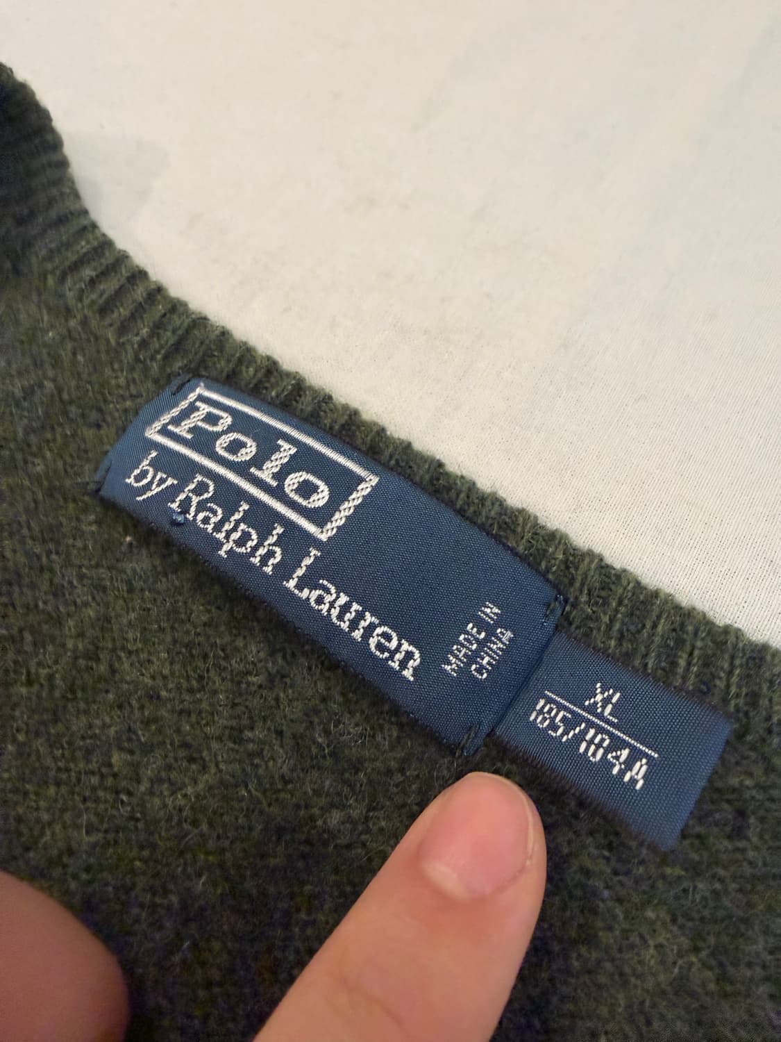 폴로 랄프로렌 딥 그린 말차맛 울 니트 상품이미지3