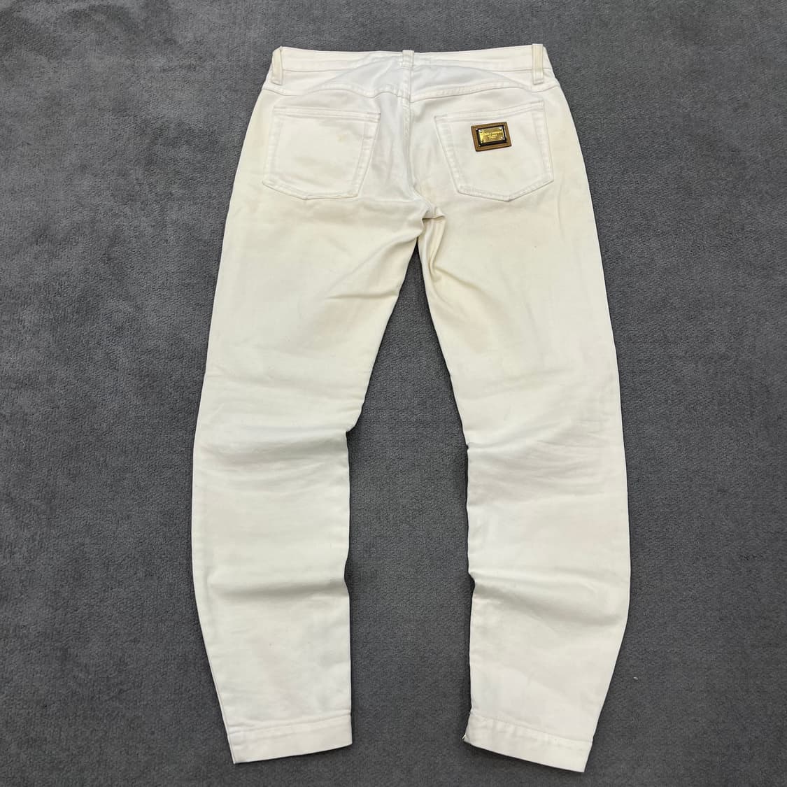 36 돌체앤가바나 여성 화이트 데님 팬츠 상품이미지4