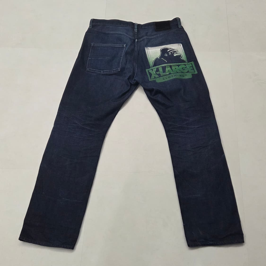 [34size] Xlarge 데님 프린팅 바지 상품이미지1