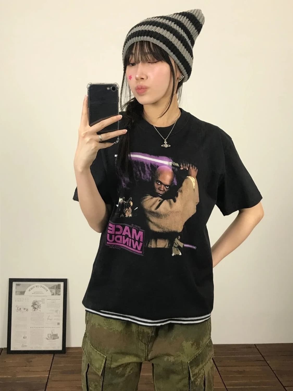 Mace Windu Star Wars Graphic Tee 상품이미지2