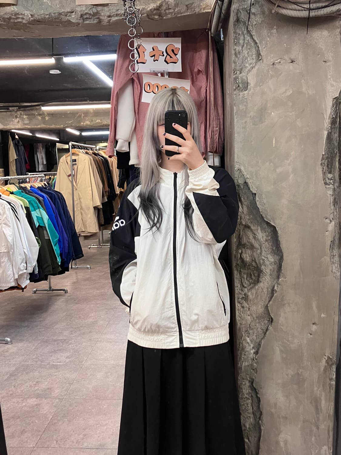 아디다스 바람막이 화이트 L  #csz3364 상품이미지2