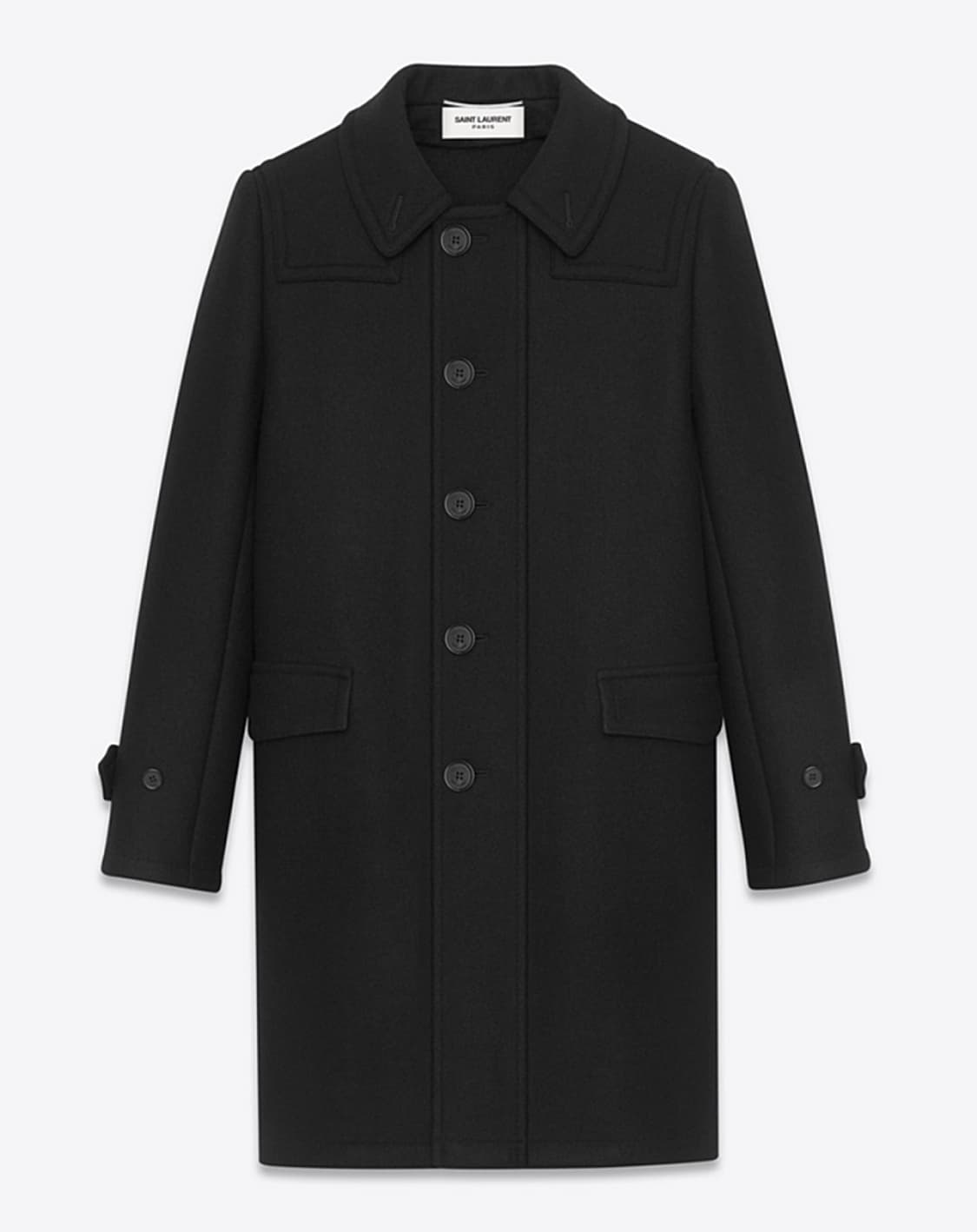 생로랑 15FW 카방 더플 코트 블랙 50사이즈 상품이미지3