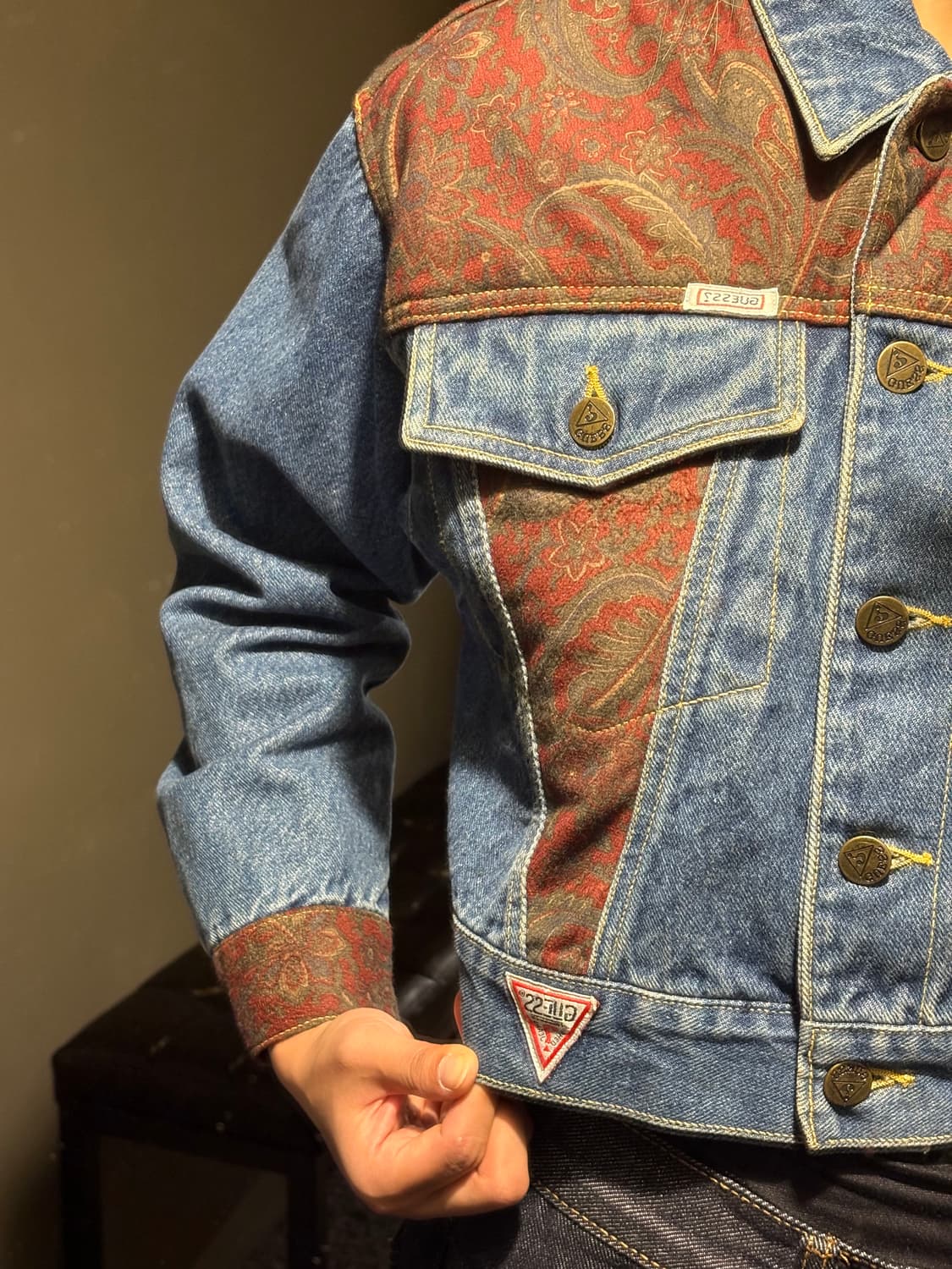 조르주 마르시아노 게스 80s 진청 브라운 플라워패턴 TYPE3 3세대  상품이미지2