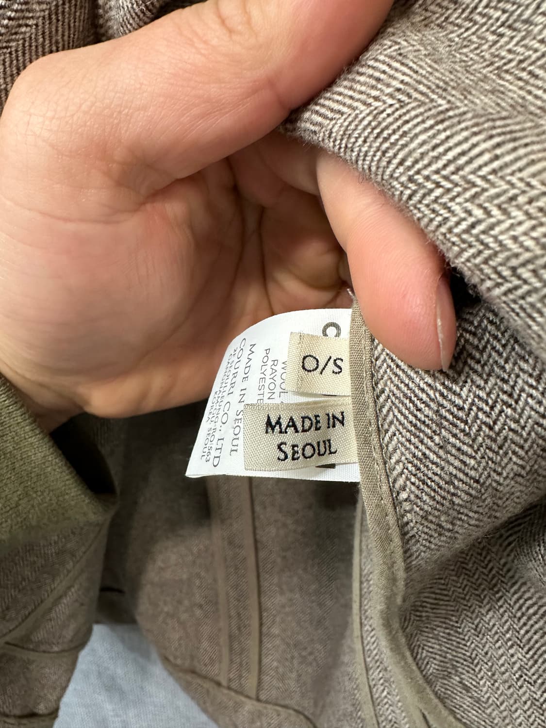 코우리 COURRI 헤링본 싱글 자켓 상품이미지4