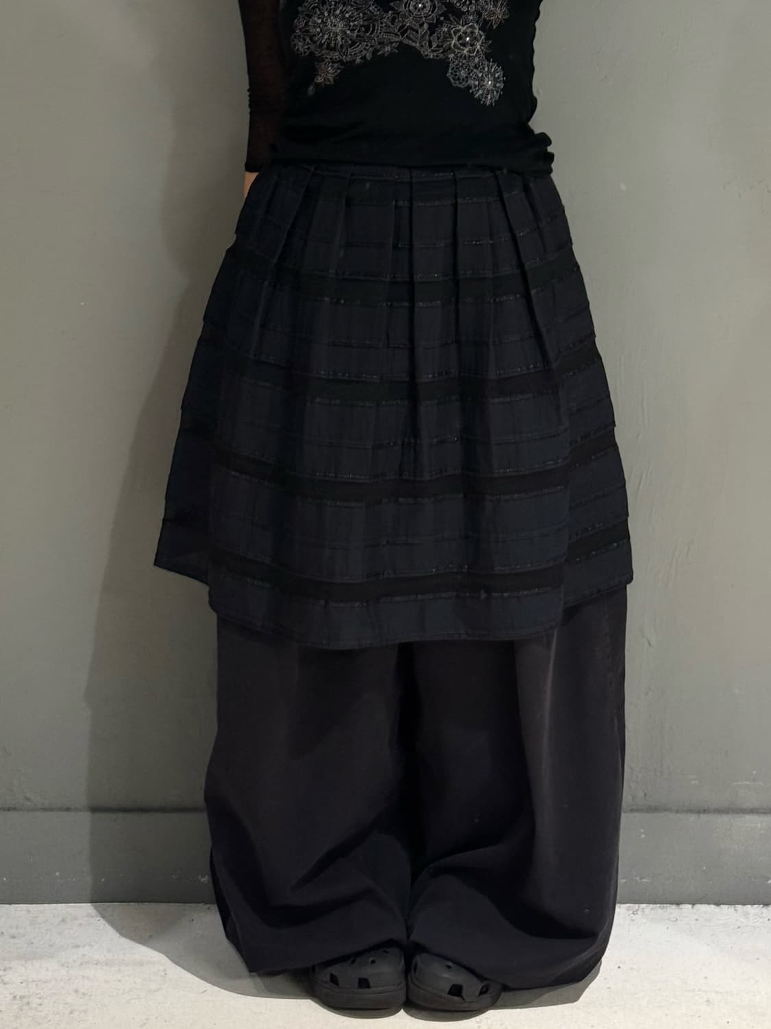glitter line detail midi skirt 상품이미지2