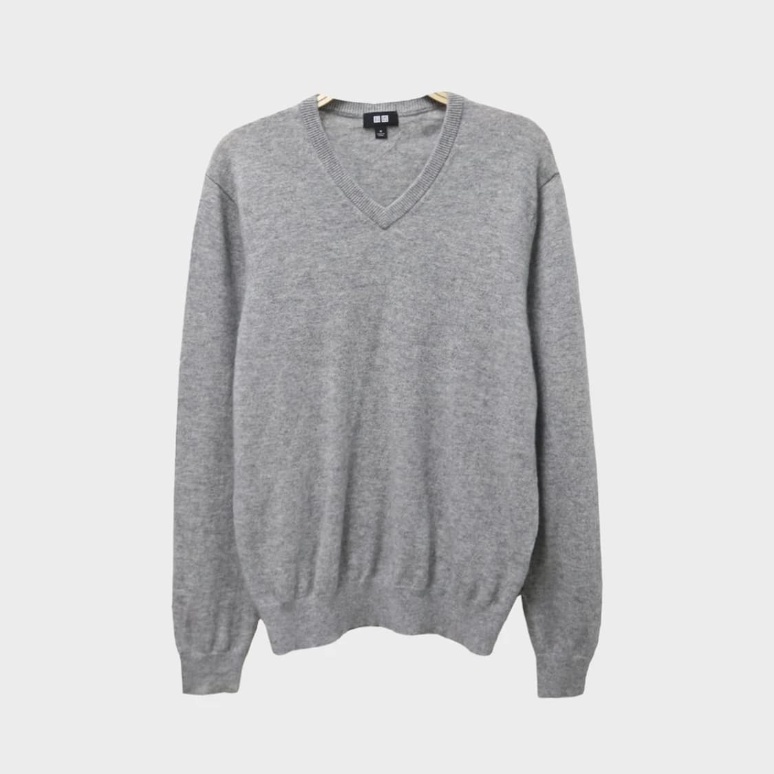 유니클로 캐시미어 그레이 니트 61385 상품이미지1