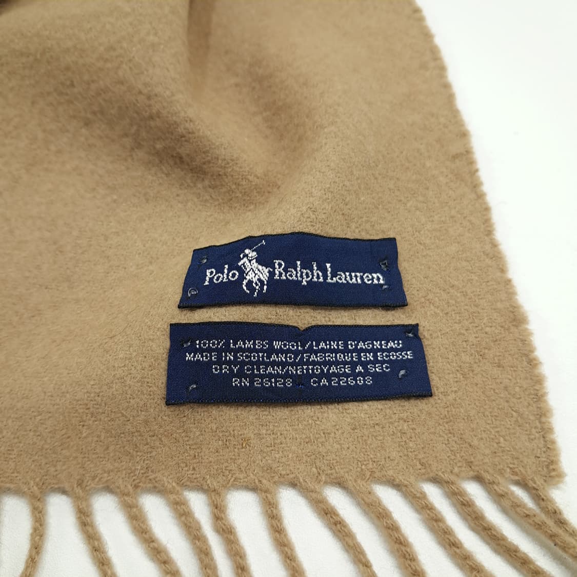 MX205 폴로 랄프로렌 베이지 램스울 목도리 머플러 상품이미지5