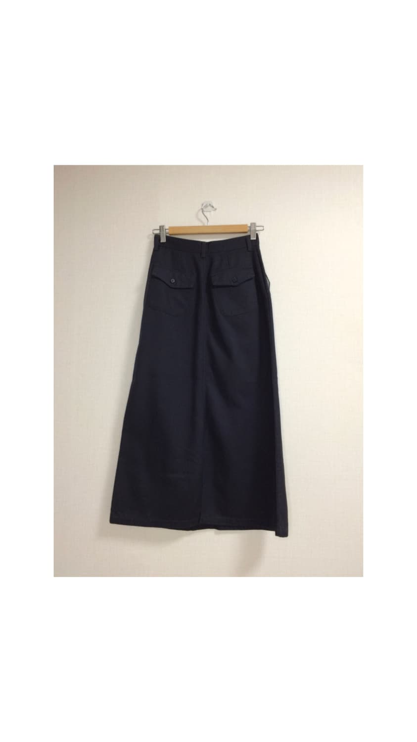 빈티지 네이비 롱 스커트 상품이미지6
