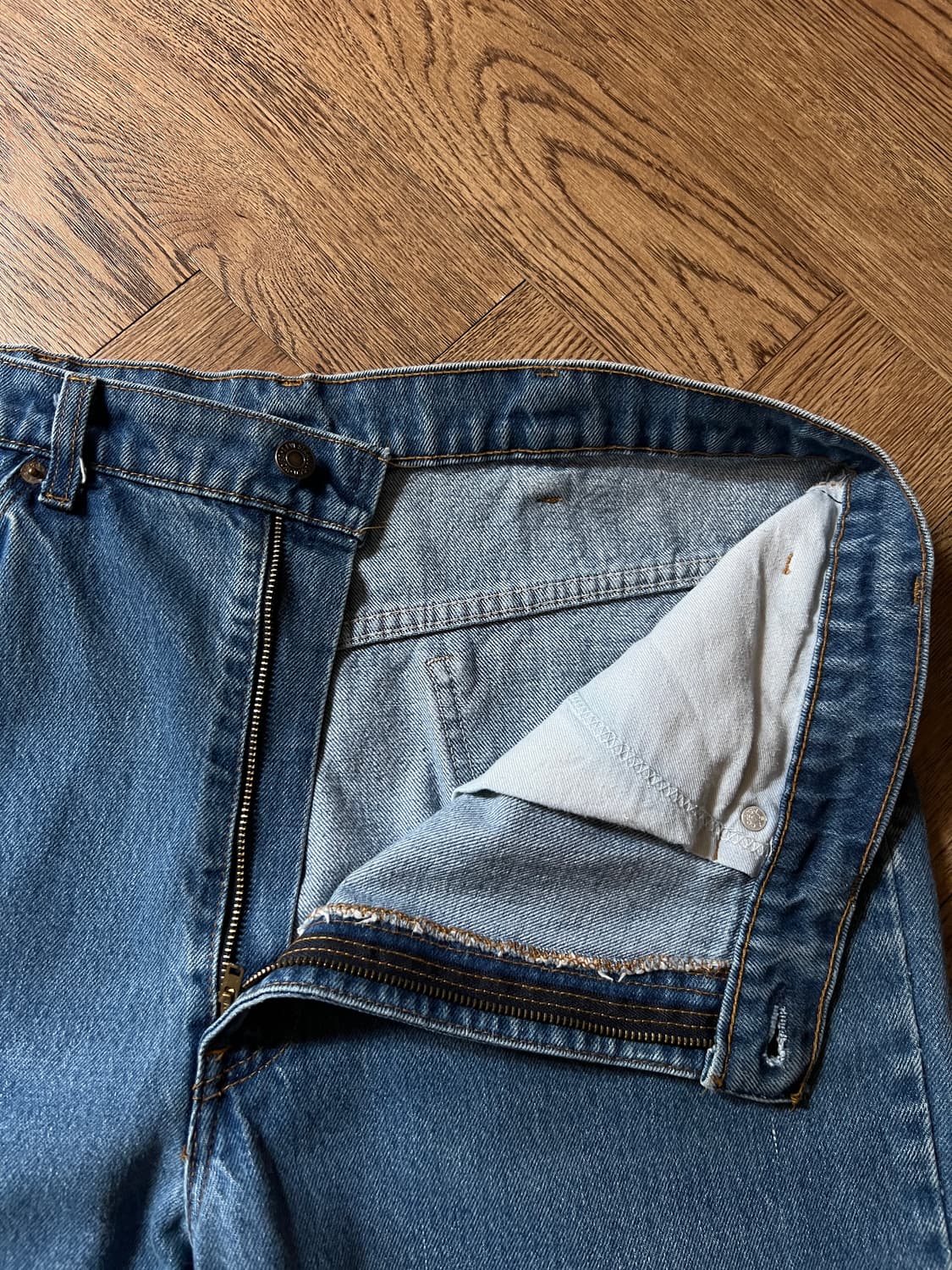 [38]80's 리바이스 USA 20517-0217 오렌지탭 플레어진 상품이미지3