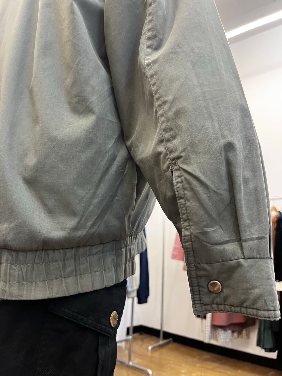 Marquis 하이넥 블루종 자켓 그레이 상품이미지8