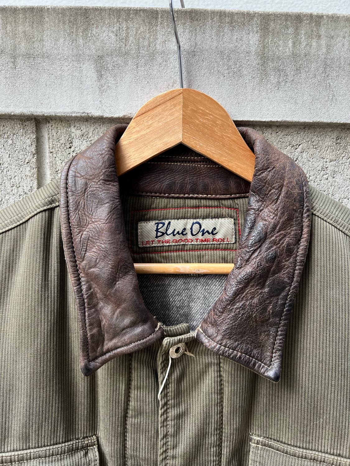 1980/90s BLUE ONE CORDUROY 가죽코듀로이헌팅자켓 상품이미지7