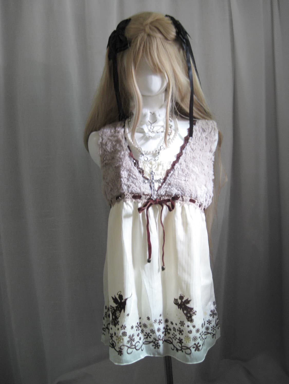 Axes femme 엑시즈팜 퍼 베스트 +원피스 상품이미지2